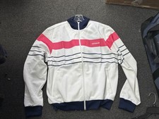 adidas Originals Full Tracksuit White  Pink Jacket With Navy Pts Size Large