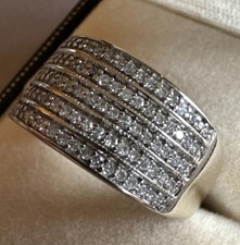 18ct White Gold 750 Brilliant Cut Diamond Ring 0.50ct Size P UK Fully Hallmarked