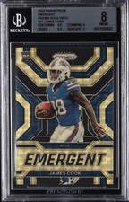 2022 PANINI PRIZM EMERGENT,  PRIZMS GOLD VINYL #13 JAMES COOK 3/5 BGS 8