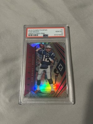 2018 Panini Phoenix Unmatched Tom Brady #1 Pink /199 PSA 10