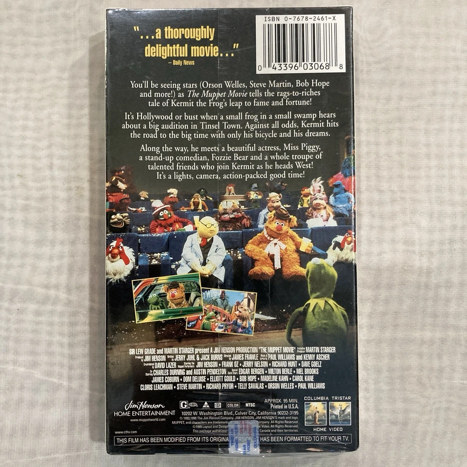 Muppet Movie VHS Lot - Great Caper, Take Manhattan, Treasure Island - Sealed - Image 3 of 4