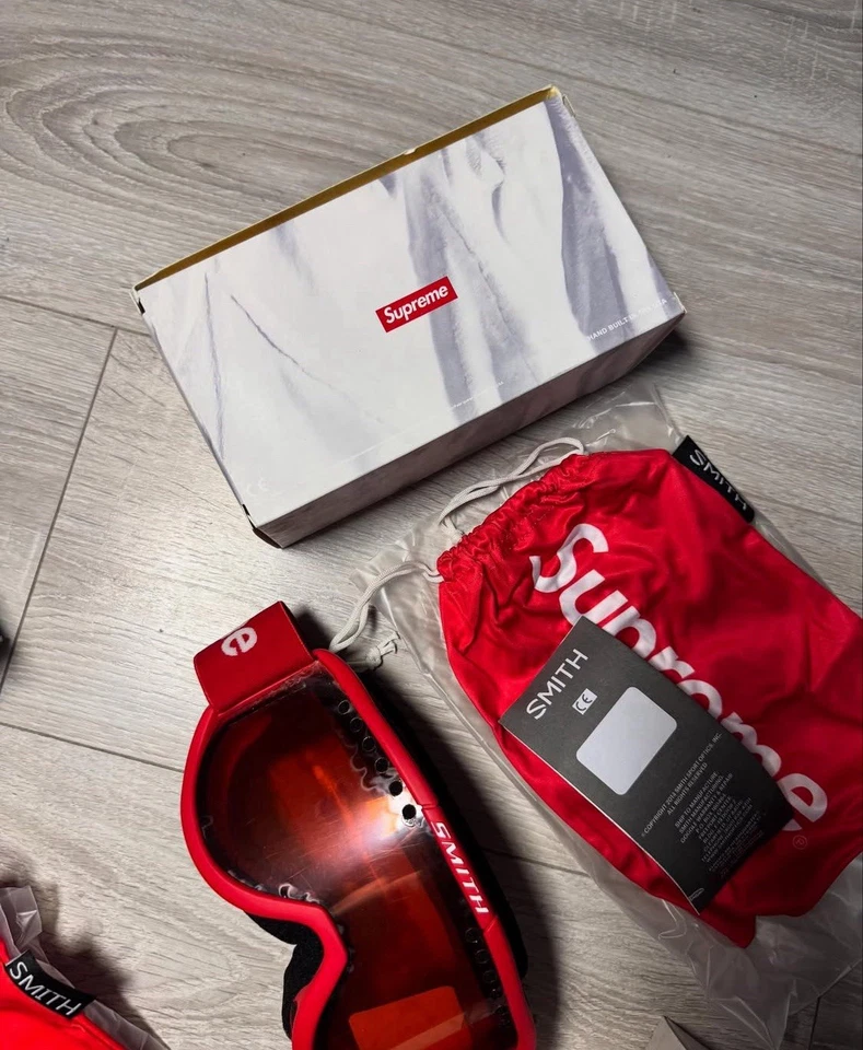 SUPREME SMITH Ski Snowboard Goggles Dirt Bike ATV Off-road SXS FW15 Red Black - Image 3 of 4