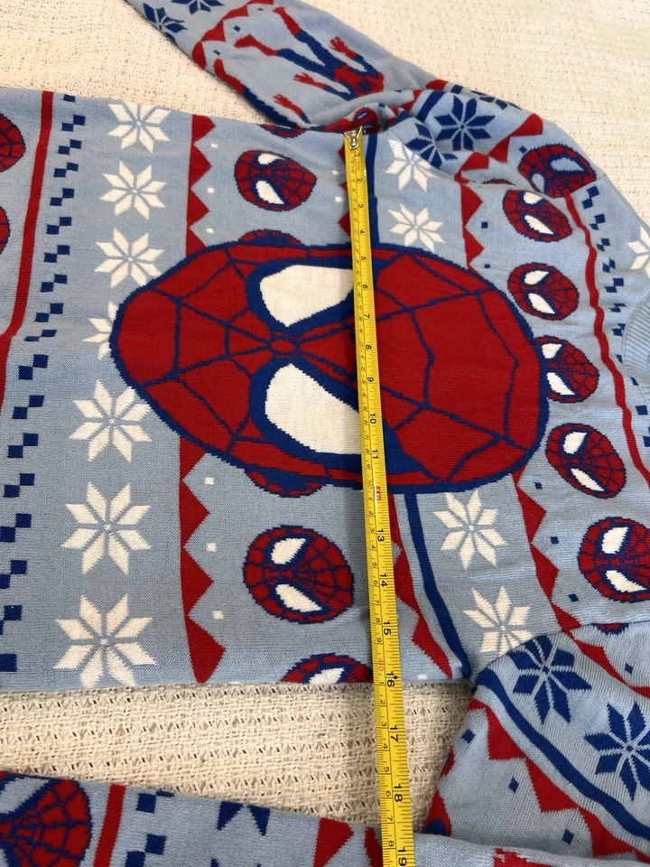 Suéter Marvel Spiderman Niños Talla L Rojo Azul Feo Navidad Foto 4 de 4