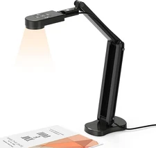 4K USB Document Camera for Teacher 8MP Webcam & Visualiser Dual Microphone Light