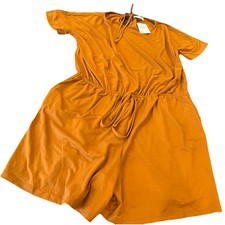 Zenana Plus Size All Day Romper - Brown - Size 2x