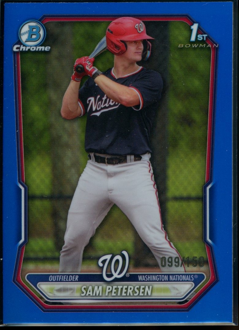 2026 Bowman #BCP-122 Sam Petersen Chrome Blue Refractor #/150