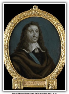 Portrait of Everard Meyster Poet in Utrecht Arnoud van Halen