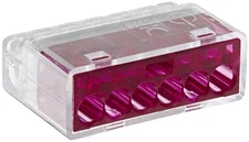PIWC-6-C Easy-Twist Push-in Wire Connector, 6 Wires, Purple (Box of 50)