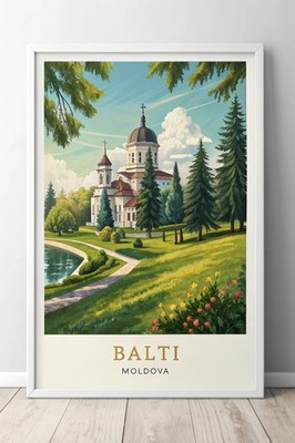 Fesselndes Bălți, Moldawien Reiseposter - Pristine Parkland Kunstdruck A1-A4 Pos