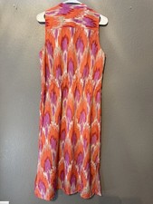 Women’s Michael Kors  Dress Orange Purple Sleeveless Button Size L