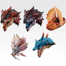 Set completo magnete testa di mostro Ichiban Kuji Monster Hunter Wilds Prize C