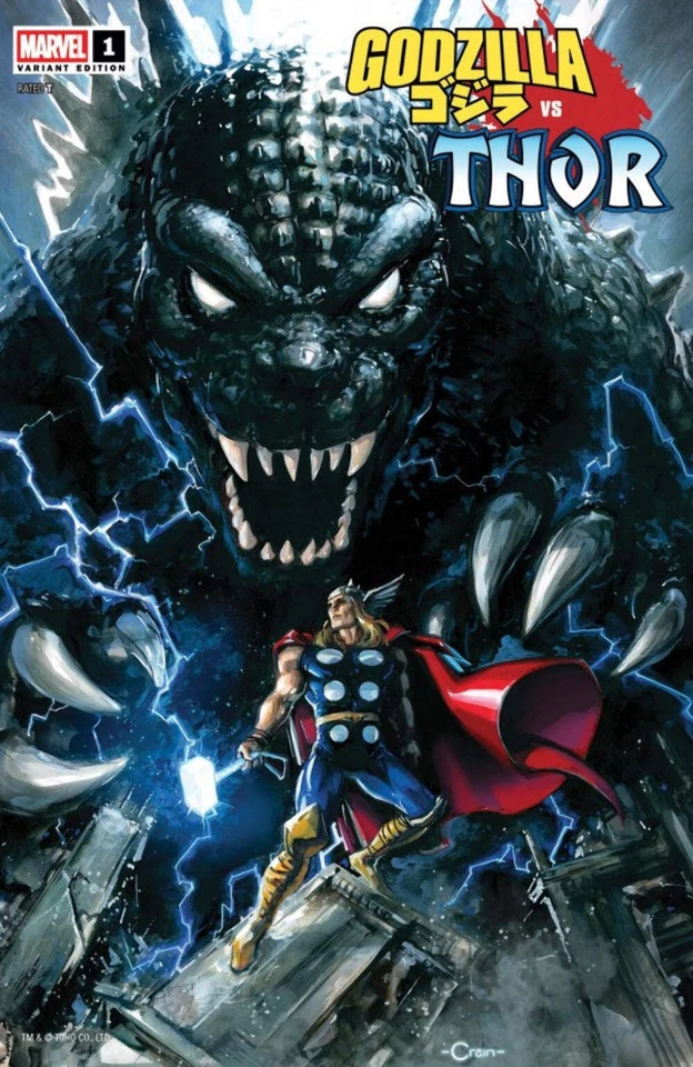 MARVEL COMICS Godzilla vs. Thor #1 Clayton Crain [1:25] Variant (07/02/25)
