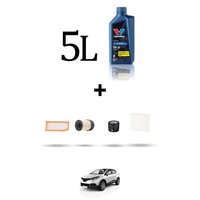Hoffcar Wartungsset 4 Filter Und 5L ÖL FüR Renault Captur (J5,H5) 1.5 DCI 90 6