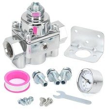 Adjustable Fuel Pressure Regulator With Gauge Compatible With Holley 12-804