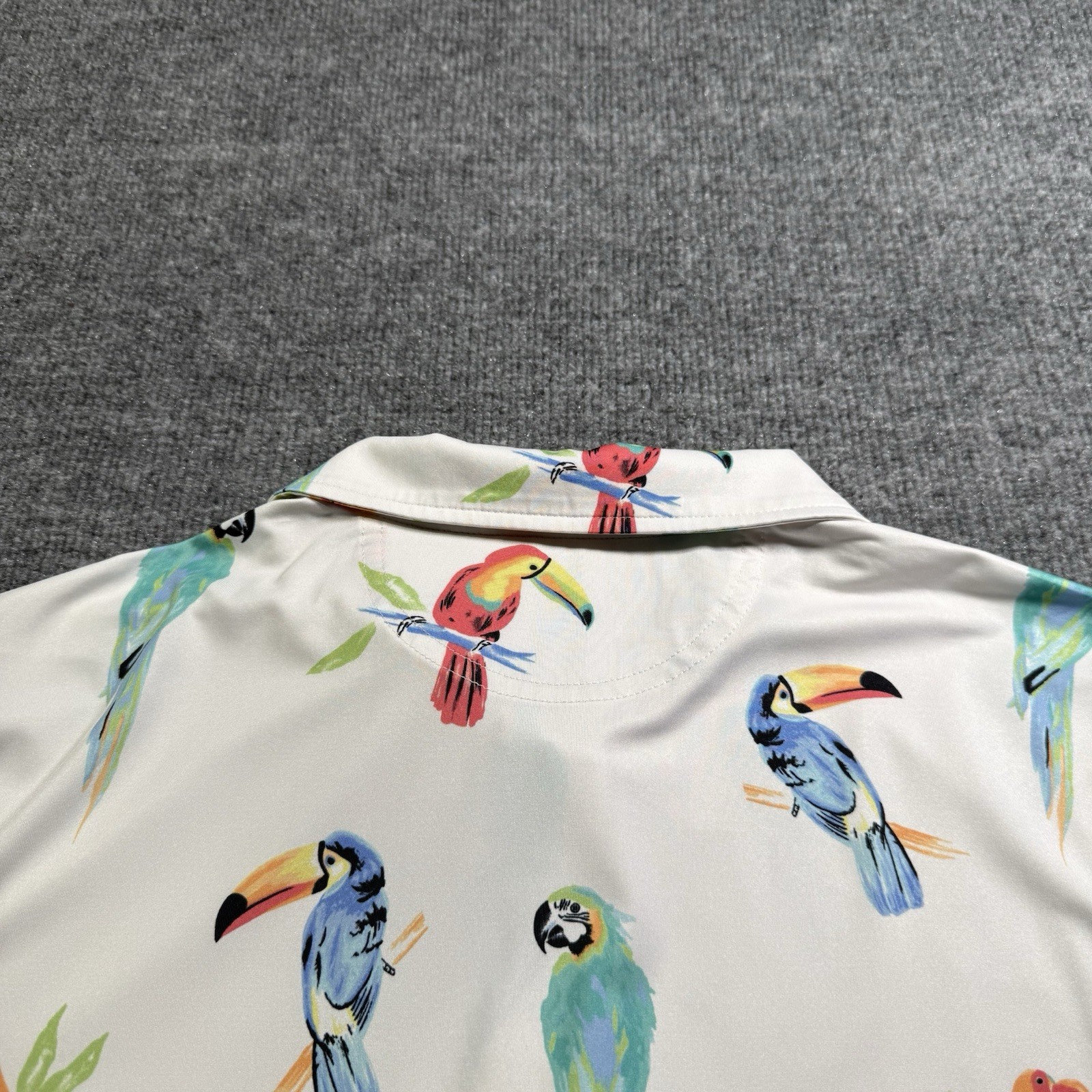 Chubbies The Dude XL Where’s Macaw Golf Polo Shirt | Parrot Pattern Men’s XL