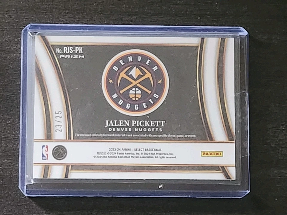 2023-24 Select Jumbo Rookie Swatches Tie-Dye Prizms #34 Jalen Pickett Jersey /25 - Image 2 of 2