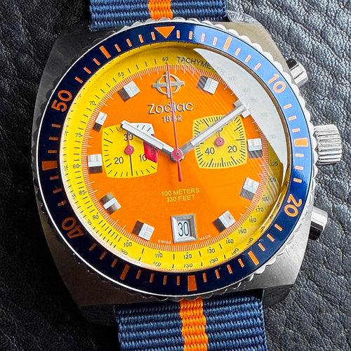ZODIAC VINTAGE SEA DRAGON ZO2232 CHRONOGRAPH QUARTZ SWISS