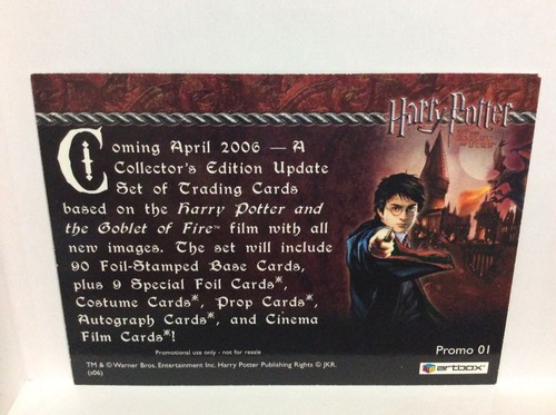Harry Potter and the Goblet of Fire Update Silver Foil Stamped Card Promo 01 - Picture 2 of 2