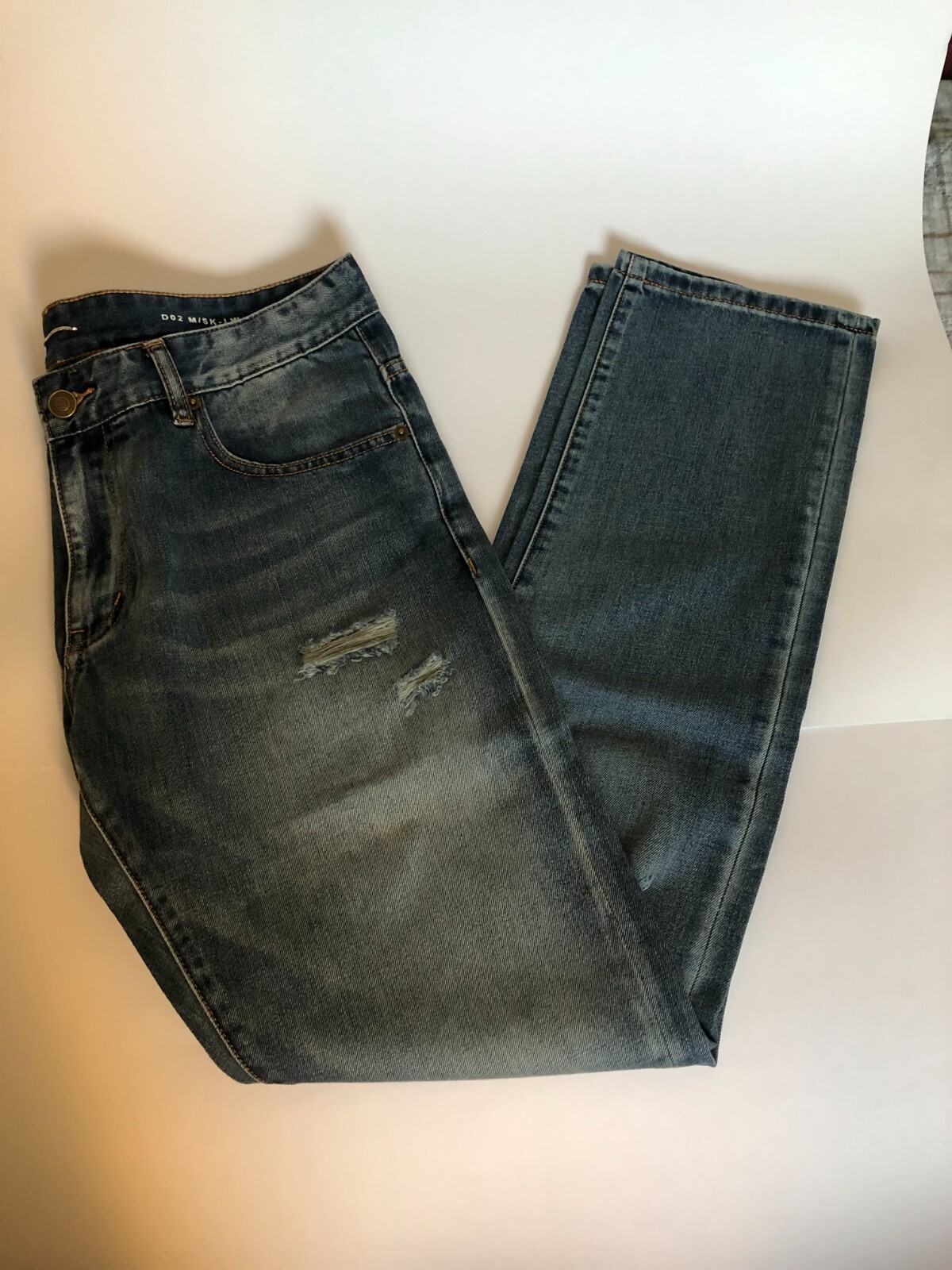 Jeans uomo Saint Laurent blu vintage 35 XL misto cotone nuovo senza etichette