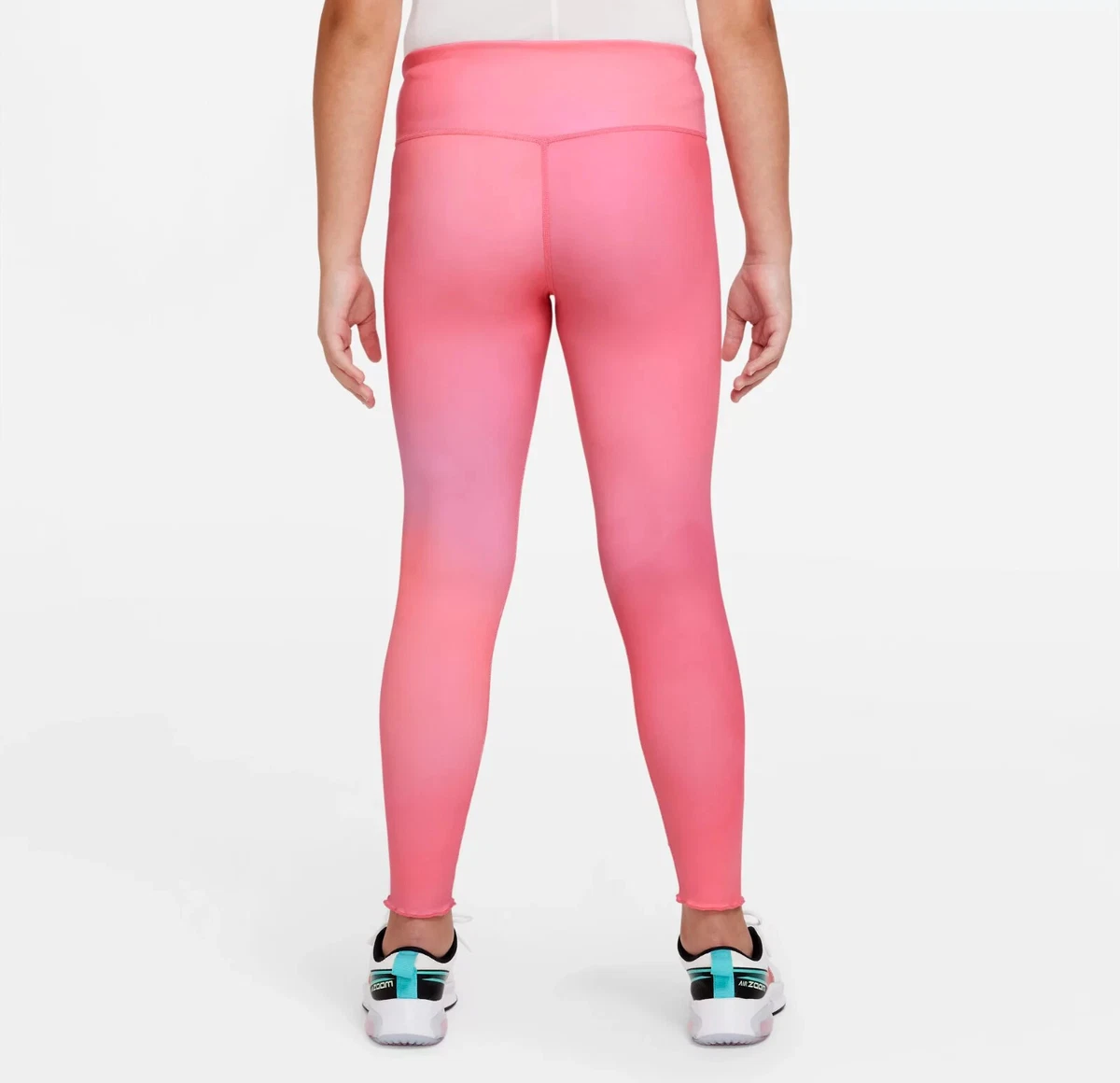 NWT Nike One Girls Dri FIT Printed Training Tights Pink Size L