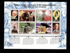 Ghana 1998 - Famous Inventors - Sheet of 8 Stamps - Scott #2062 - MNH