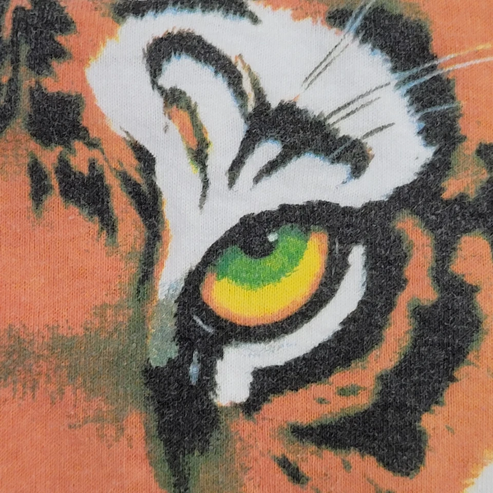 Camiseta Tiger Human-i-Tees 1993 vintage para mujer 2XS/XS 17x23 blanca años 90 Baby-Tee Foto 4 de 4