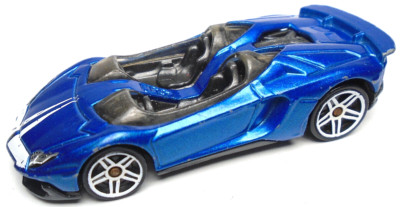 2015 HOT WHEELS LAMBORGHINI AVENTADOR J BLUE 1:64 DIECAST 2 7/8'' CAR WITH WHITE