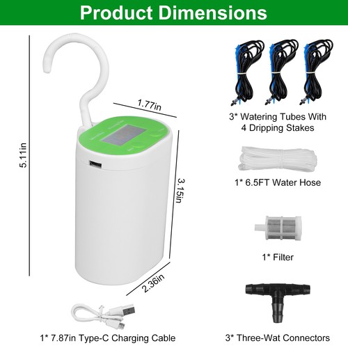 Automatic Watering System Kit w/ Timer Pump Device Garden Plant Watering Timer - Picture 2 of 12