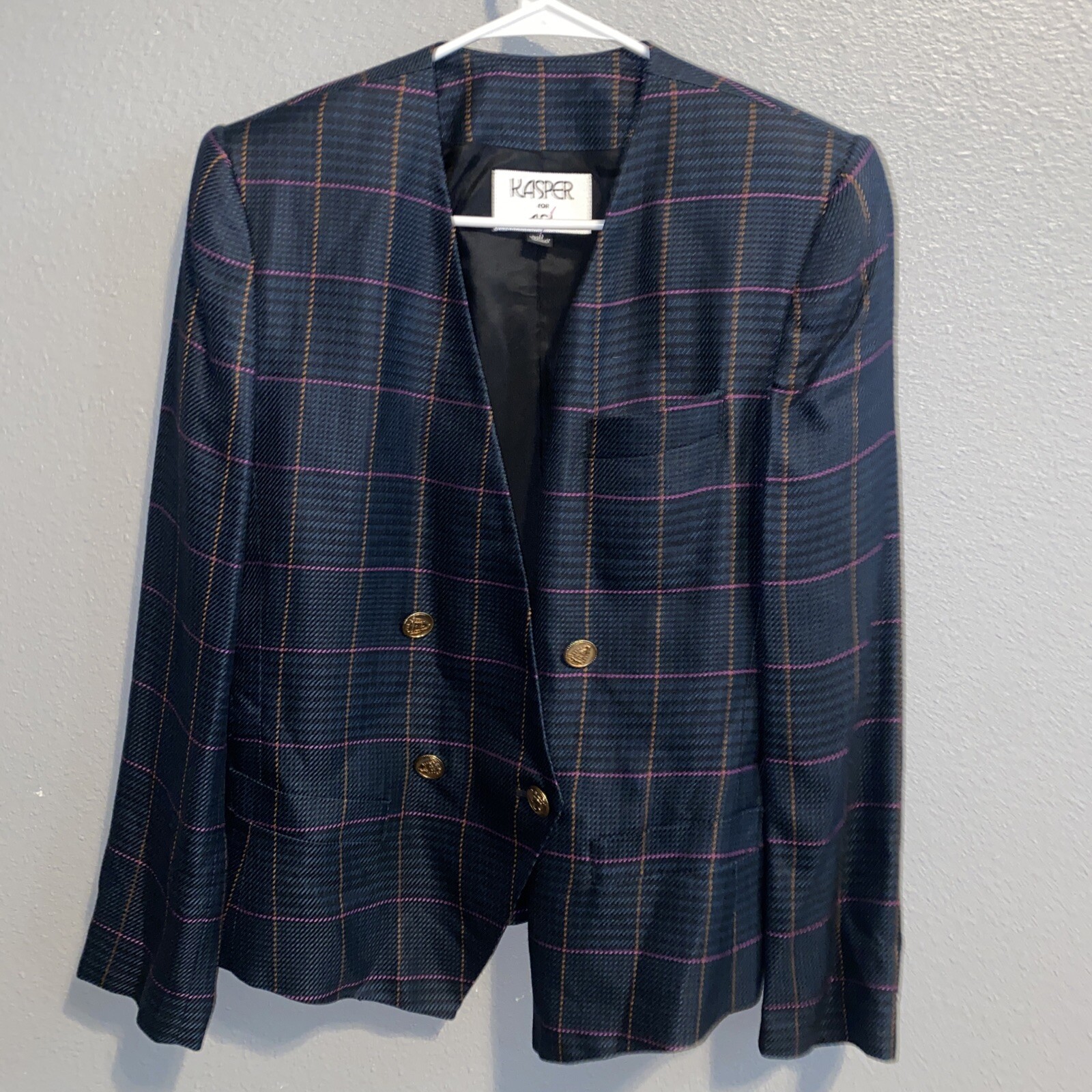 RARE Kasper For A.S.L. Blazer Women Size 8 Jacket! QUALITY! Padded Shoulders!