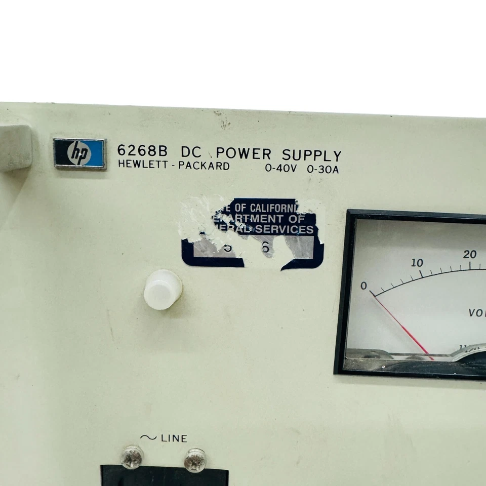 Hewlett Packard HP 6268B DC Power Supply 0-40V 0-30A Opt026 115V Made in USA - Image 4 of 4