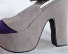 MADDEN GIRL Gray Purple Pink Color Block High Heel Pump Platform Sandals Sz 7 37 — photo 10