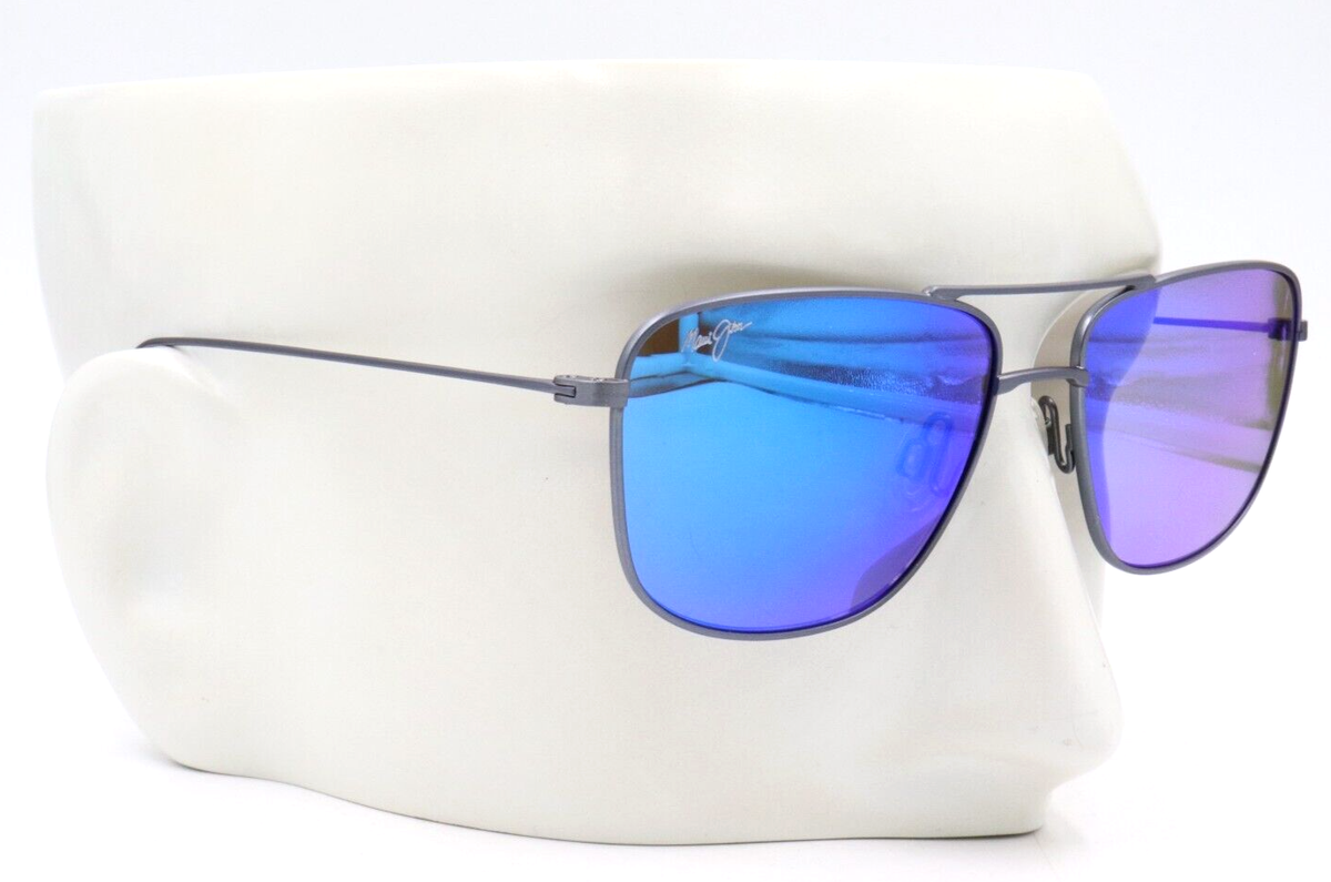 New Maui Jim Blue Hawaii MIKIOI Dove Gray Aviator Sunglasses B887