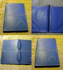 1 only GOLF DELUXE SCORECARD HOLDER BLue SYN  LEATHER BLUE - With Pencil