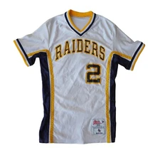 Ripon Athletic Vintage Raiders #2 Jersey White / Yellow / Black Women's Small (S