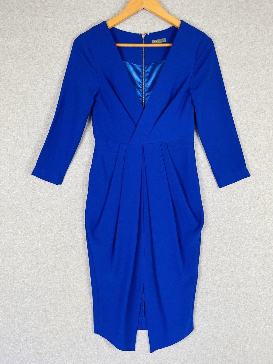 SHEIKE Dress Womens 8 Elevate Cobalt Blue 3/4 Sleeve Party Cocktail Work  Office | eBay Australia