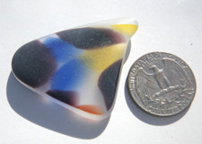 Sea Glass, Multi Color, Purple, Blue and Yellow