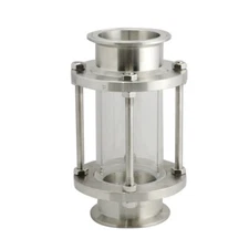 2" 51mm pipe OD Clear Flow Sanitary Sight Glass Tri Clamp Stainless Steel SS316 