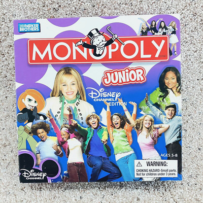 Monopoly Jr Disney Channel Edition Board Game 2007 Hannah Montana Kim Possible
