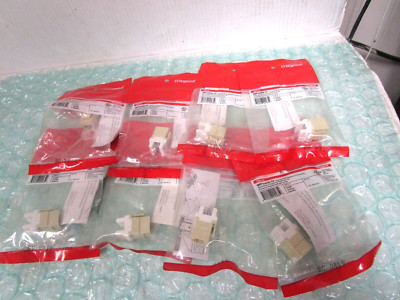 New LOT OF 8 Legrand WP3450-IV Cat 5e Rj45 Keystone Connector, White