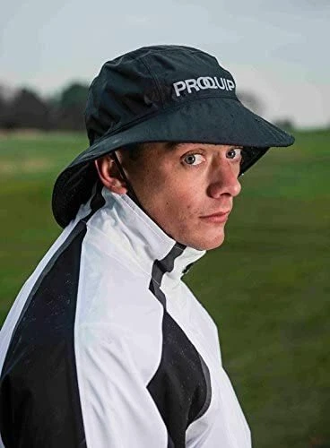 Proquip Men's Winter Golf Waterproof Rain Hat. Black. Small / Medium, Large  / XL