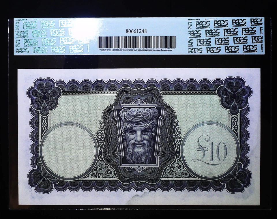 IRELAND REPUBLIC 10 POUND P66 PCGS 53 AU ABOUT UNC LADY LAVERY - Image 2 of 2