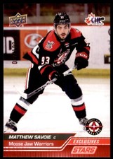 2023-24 UPPER DECK CHL STARS EXCLUSIVES MATTHEW SAVOIE 044/100 MOOSE JAW