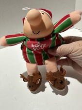 Ziggy American Greetings 1991 Vintage Plush - Santa Hat Reindeer Slippers Pajama