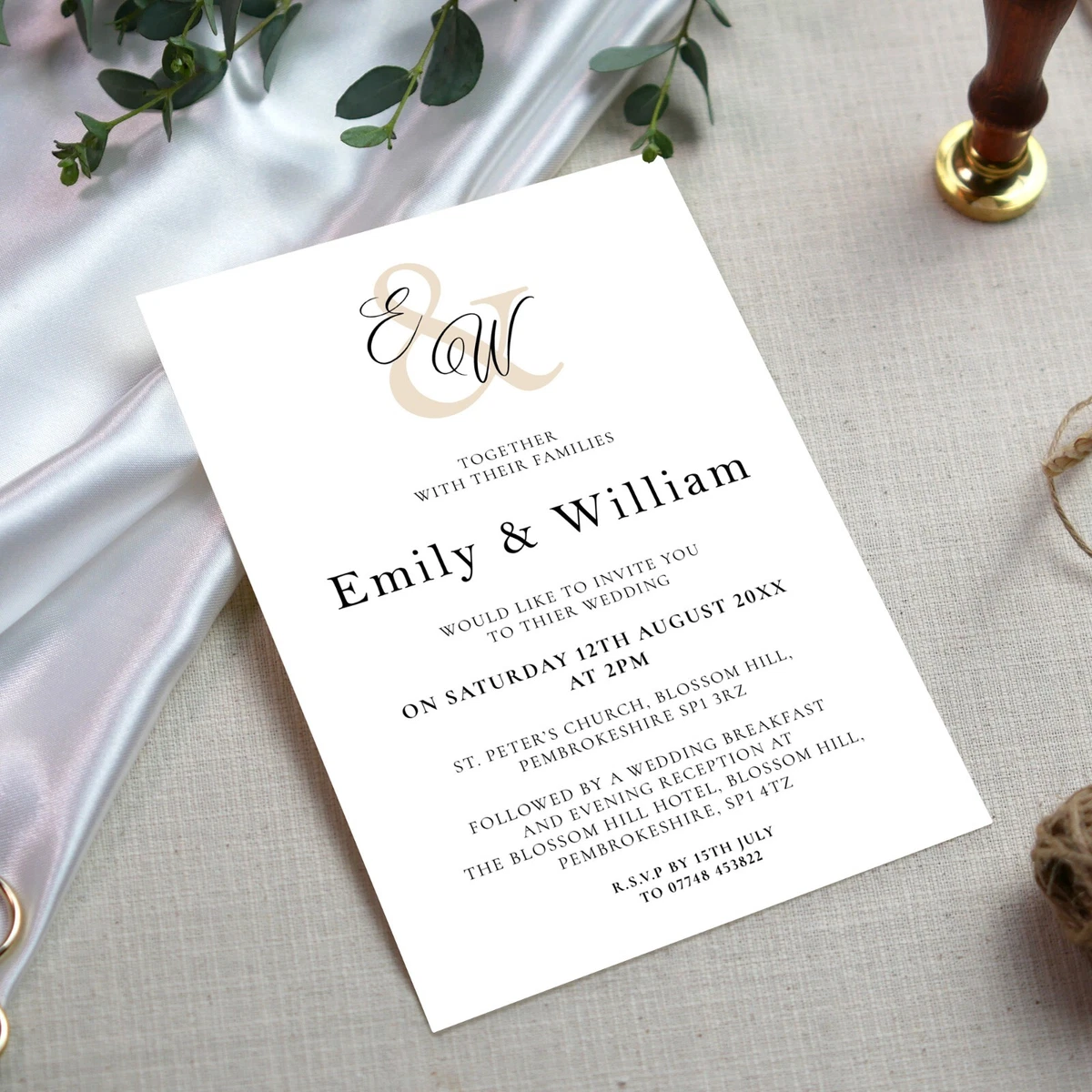 Simple wedding invites outlet