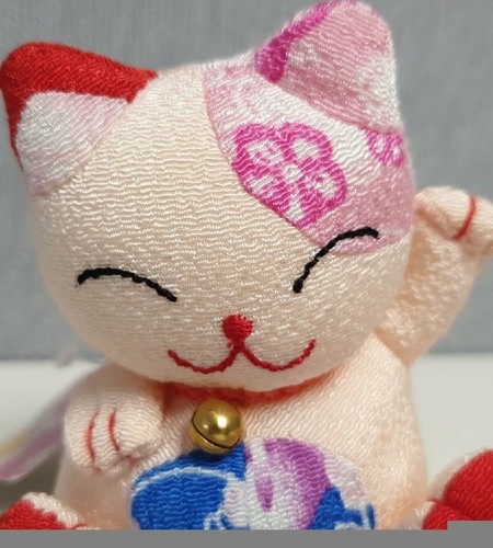 Muñeca Kawaii Japonesa Gato de la Suerte Fortune Neko Maneki-Neko Mascota - Imagen 2 de 2