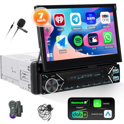 Mit DAB+ Autoradio Bluetooth 1 Din 7'' Bildschirm IPS Touchscreen Apple Carplay
