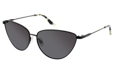 STEVE MADDEN TEASERR BLACK GRAY MIRRORED SUNGLASSES BRAND NEW 58-13-140 MM