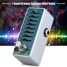 ENO EQ7 Mini Guitar Equalizer Effect Pedal 7-Band EQ Aluminum Alloy Body Bypass