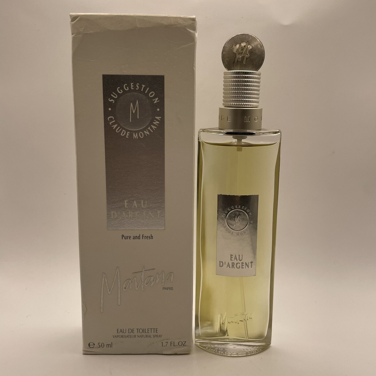 廃盤レア　未開封Montana Eau Transparente 50ml Montana EAU D'ARGENT Eau de Toilette Spray 50 ml / 1.7 oz - NEW IN