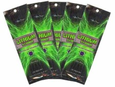 5 Packets of Lithium 75X Bronzer tanning lotion by Ultimate